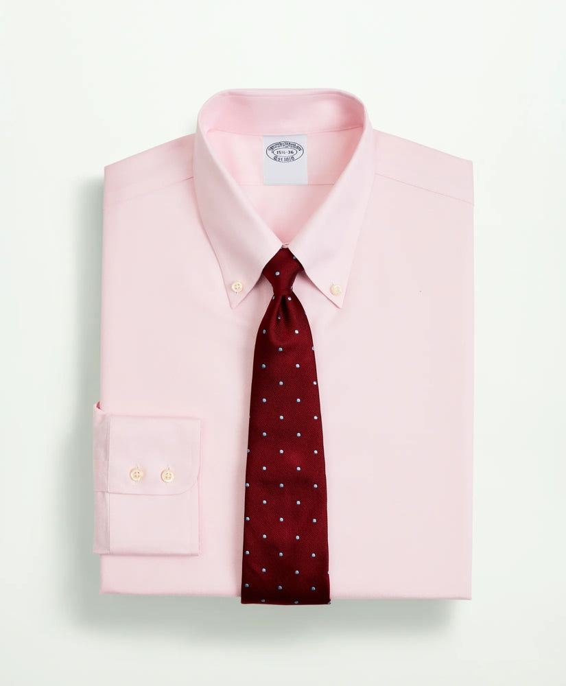 Stretch Supima® Cotton Non-Iron Twill Button-Down Collar Dress Shirt | Brooks Brothers online shop