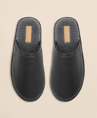 Shearling Lined Leather Slippers | Brooks Brothers on sale