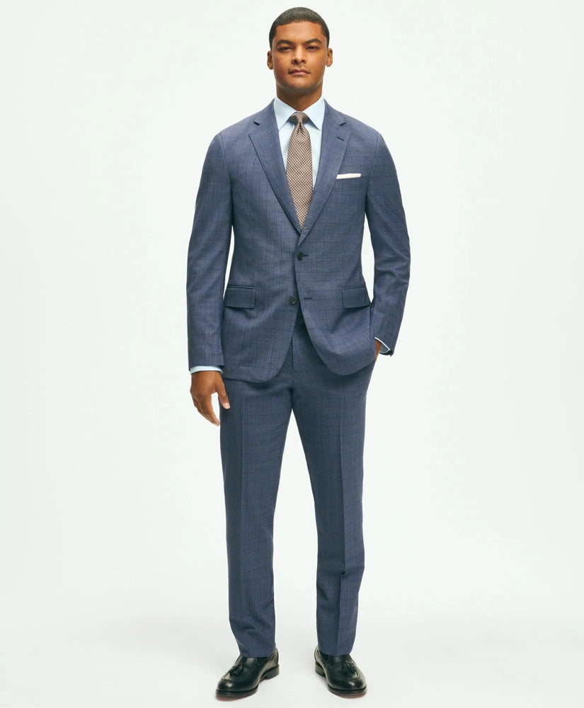 Classic Fit Wool Checked 1818 Suit | Brooks Brothers on sale