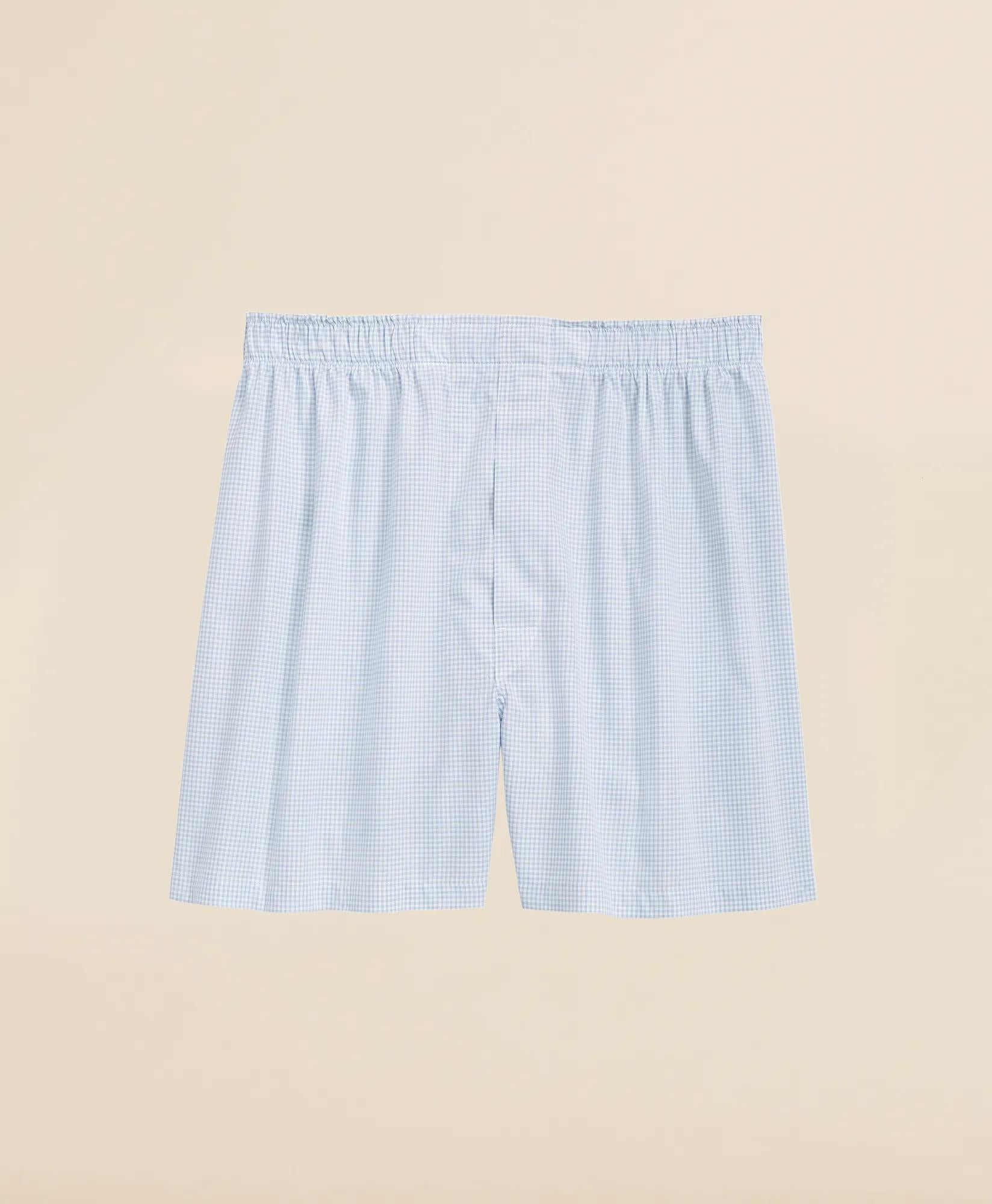 Cotton Broadcloth Double Checked Boxers | Brooks Brothers online