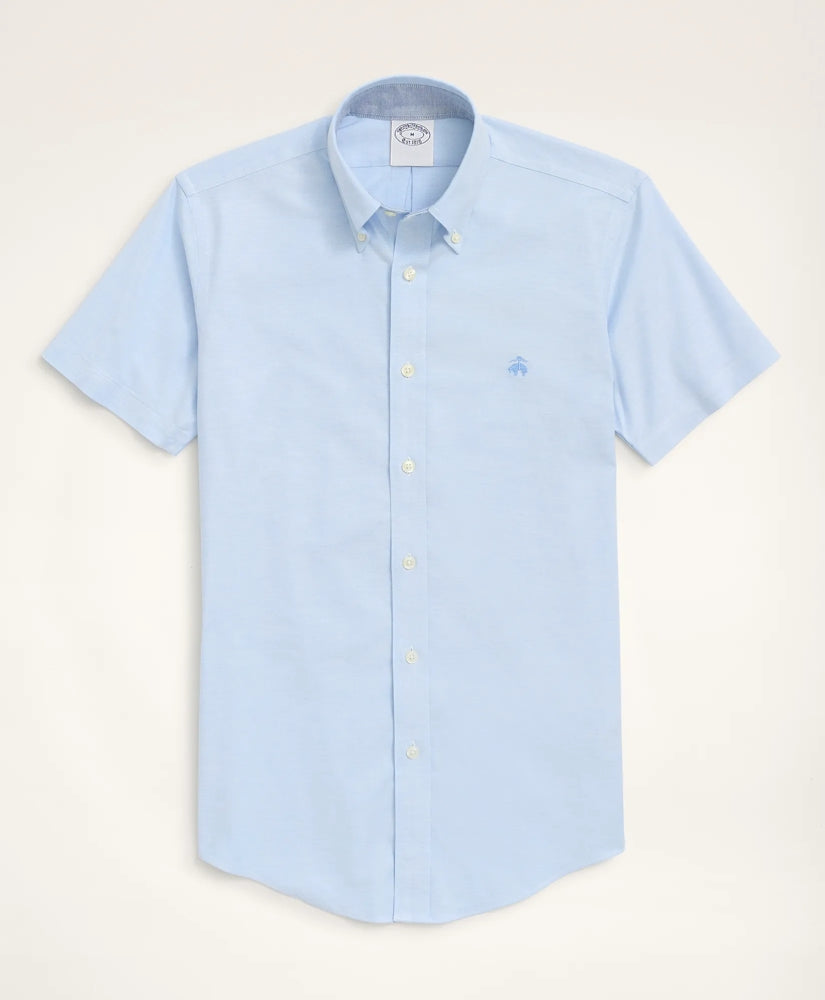 Stretch Non-Iron Oxford Button-Down Collar Short-Sleeve Sport Shirt | Brooks Brothers online shop