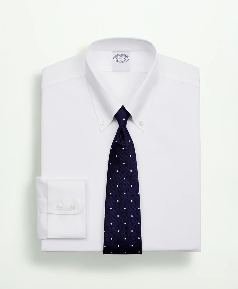 Stretch Supima® Cotton Non-Iron Twill Button-Down Collar Dress Shirt | Brooks Brothers online shop