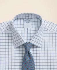 Brooks Brothers Explorer Collection Non-Iron Twill Ainsley Collar, Windowpane Dress Shirt | Brooks Brothers for sale