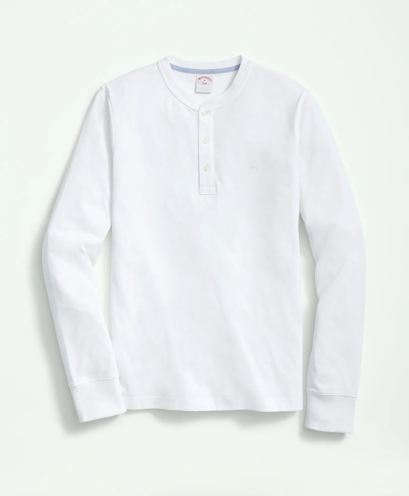 Cotton Henley Long-Sleeve T-Shirt | Brooks Brothers online