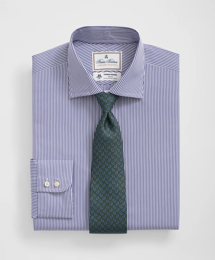 Brooks Brothers X Thomas Mason® Cotton English Collar, Striped Dress Shirt | Brooks Brothers on sale