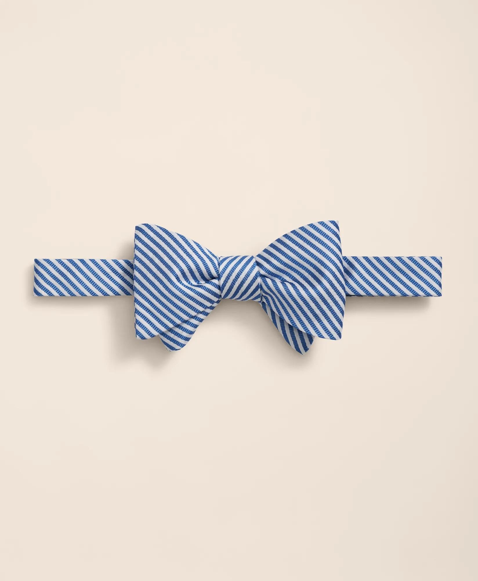 Silk Seersucker Stripe Bow Tie | Brooks Brothers cheap