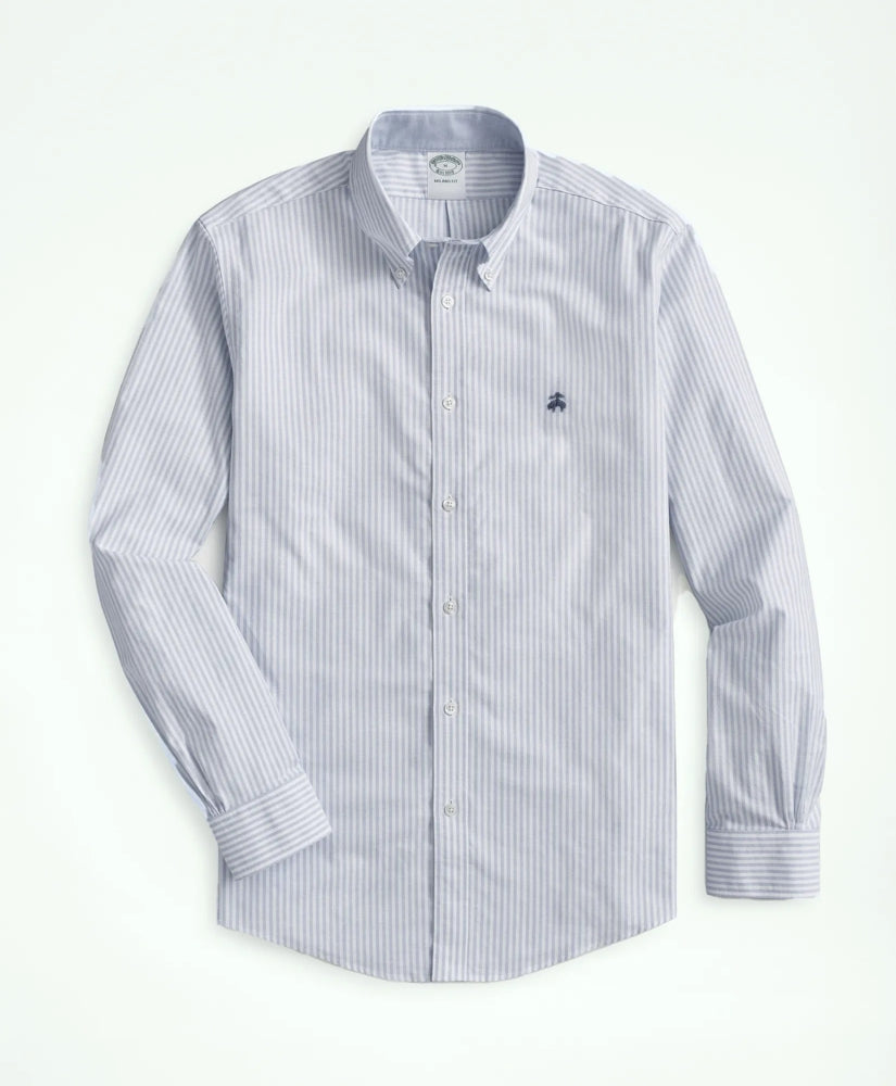 Stretch Non-Iron Oxford Button-Down Collar, Bengal Stripe Sport Shirt | Brooks Brothers for sale