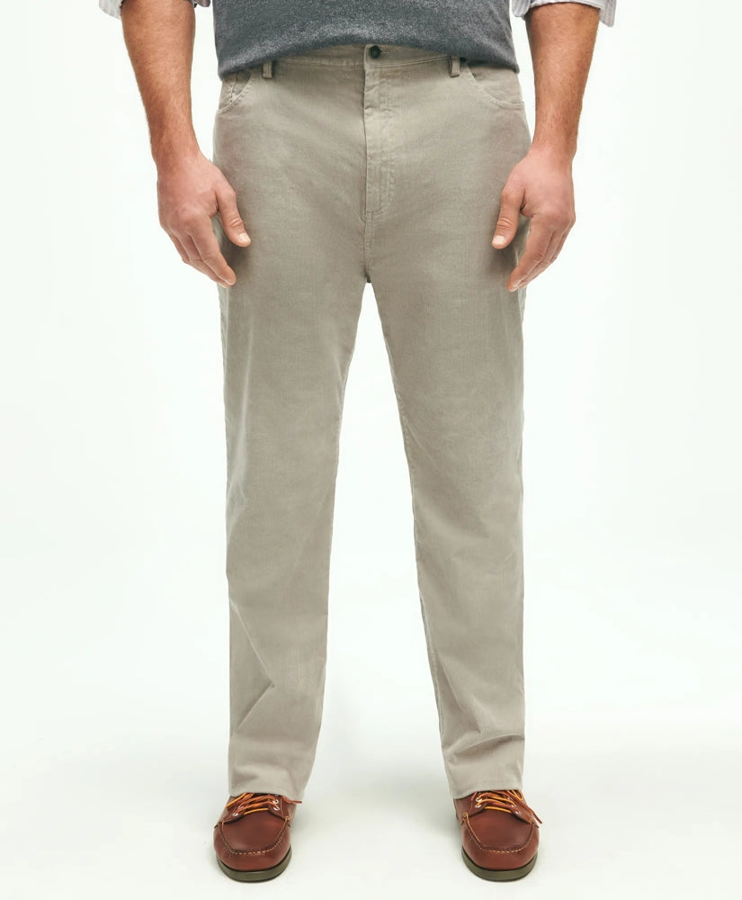Big & Tall Five-Pocket Stretch Corduroy Cotton Pants | Brooks Brothers on sale