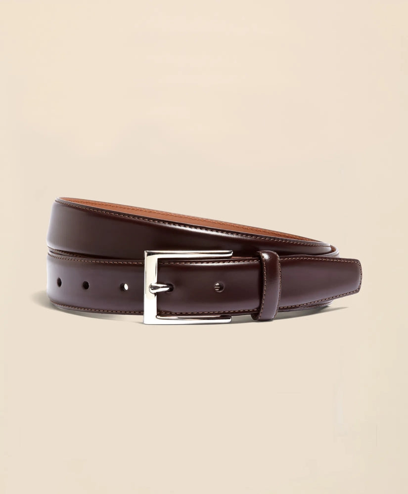Silver Buckle Leather Dress Belt | Brooks Brothers discount