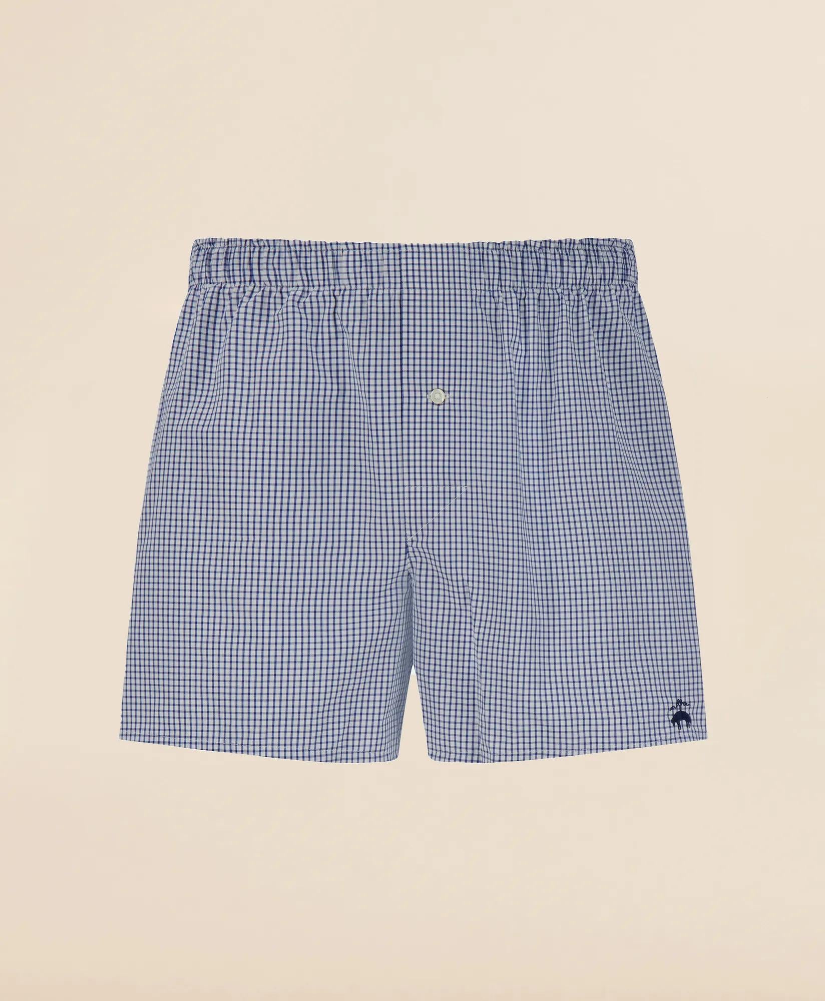 Slim Fit Cotton Broadcloth Check Boxers | Brooks Brothers online shop
