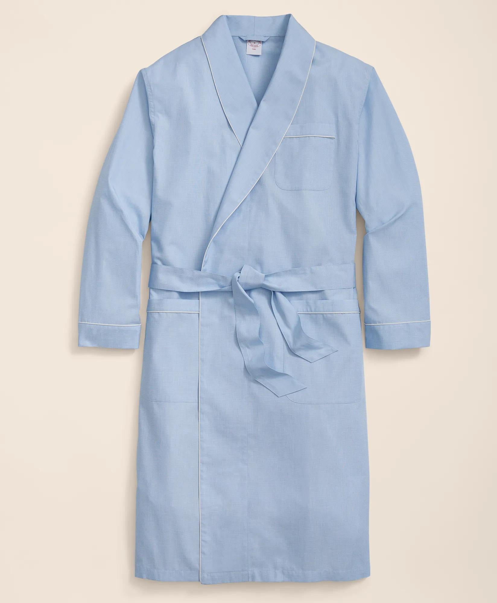 Cotton Broadcloth Robe | Brooks Brothers online shop