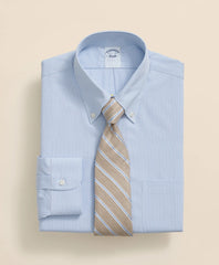 Pure Supima® Cotton Regular-Finish Polo Button Down Collar, Micro Windowpane Dress Shirt | Brooks Brothers discount