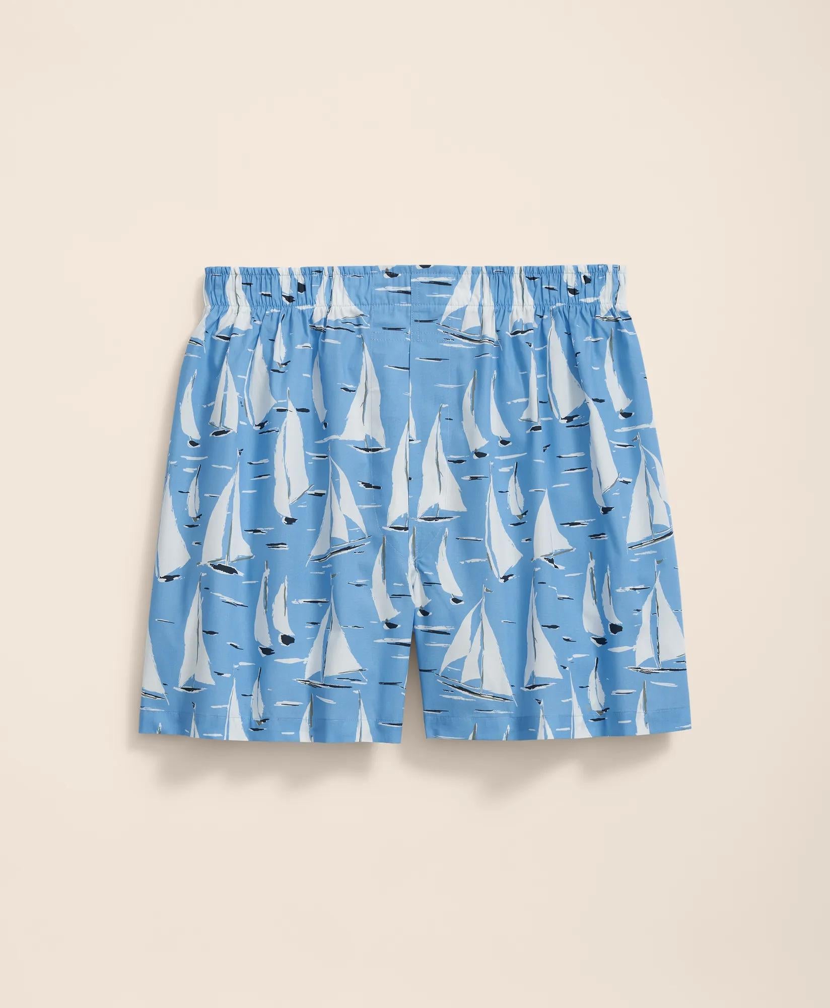 Cotton Broadcloth Sailing Race Motif Boxers | Brooks Brothers cheap