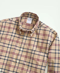 Stretch Supima® Cotton Non-Iron Twill Polo Button Down Collar, Tartan Shirt | Brooks Brothers discount