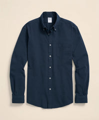 Washed Cotton Seersucker Button-Down Collar Sport Shirt | Brooks Brothers sale