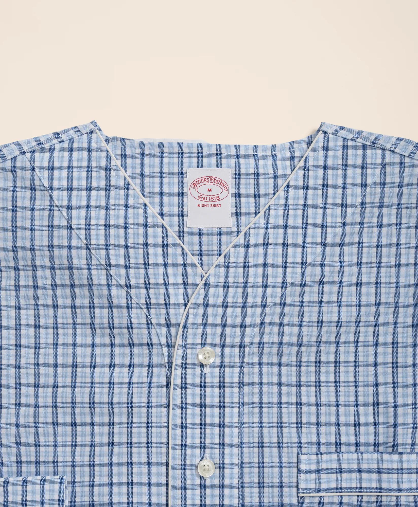 Cotton Broadcloth Checked Nightshirt | Brooks Brothers for sale
