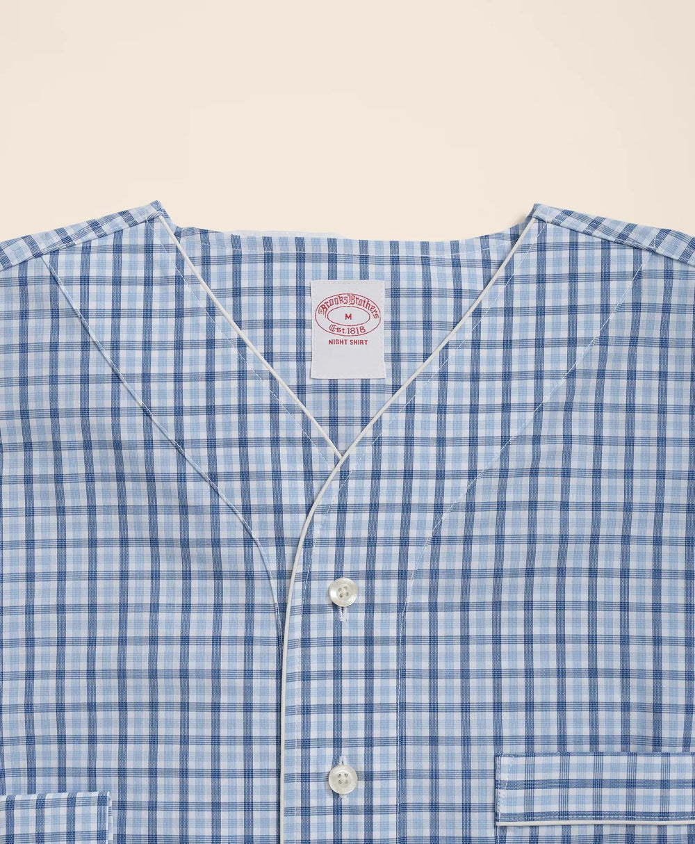 Cotton Broadcloth Checked Nightshirt | Brooks Brothers for sale